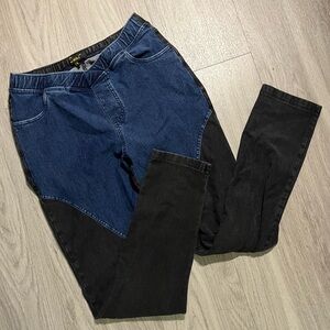 Cami Split-Tone Cotton Jean Pants